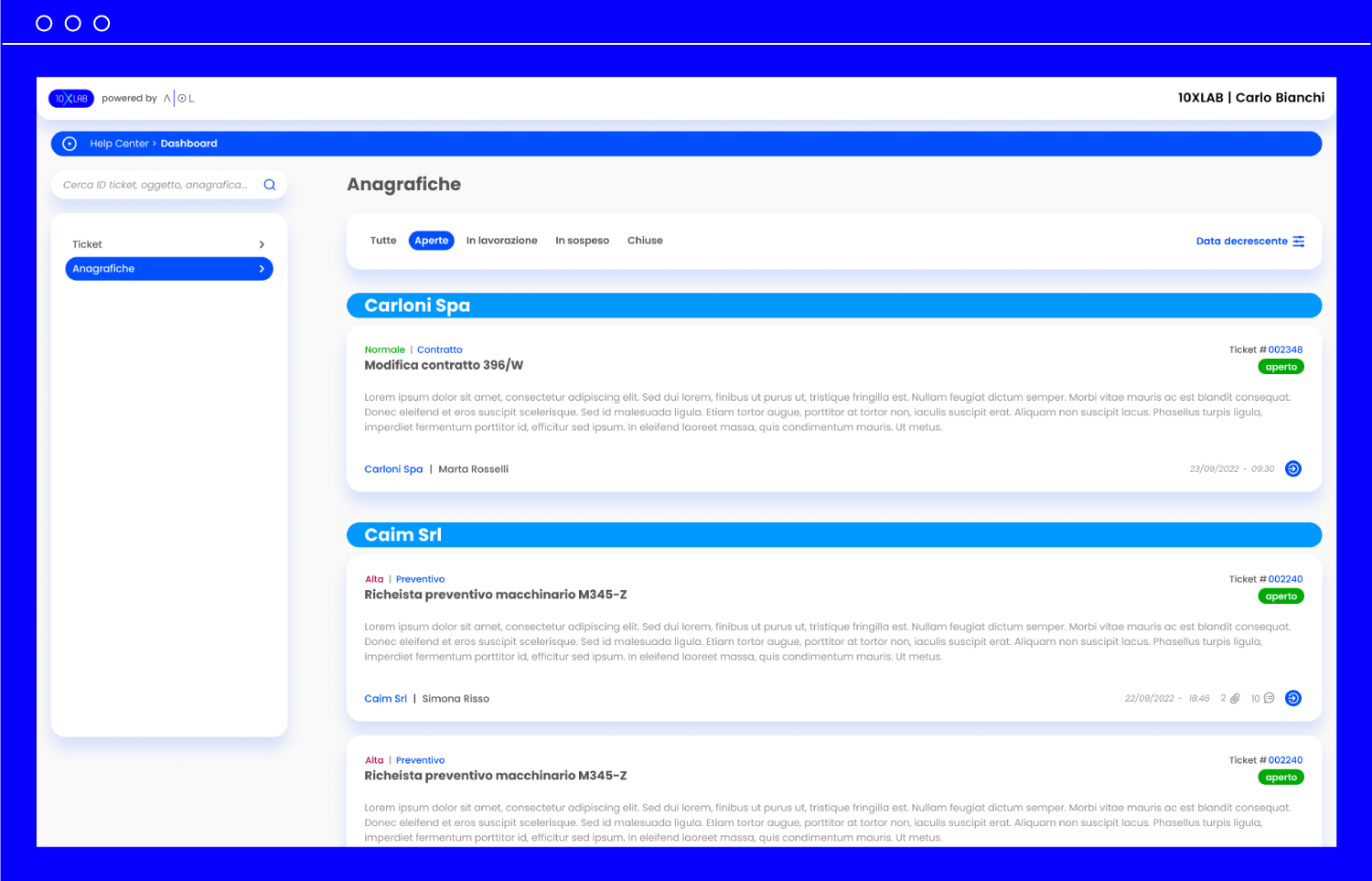 Azienda Online Software Add-On Ticketing